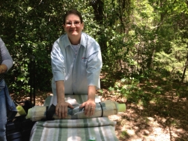 Louise Schubert demonstrating wet felting.jpg
