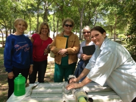 Saturday in the park learing wet felting.jpg